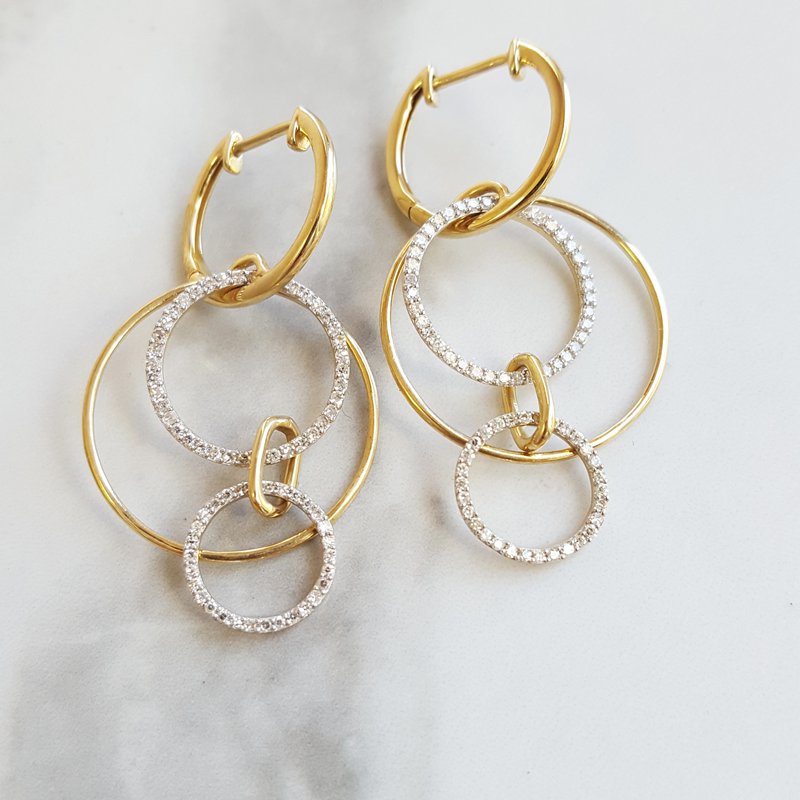 Gems One Interlocking Circles Earrings