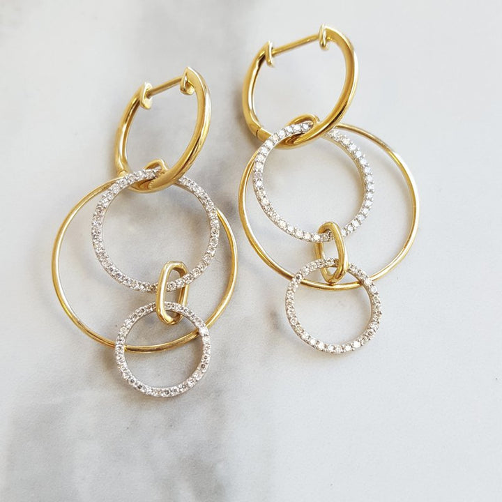 Gems One Interlocking Circles Earrings