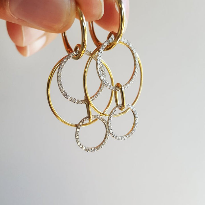 Gems One Interlocking Circles Earrings
