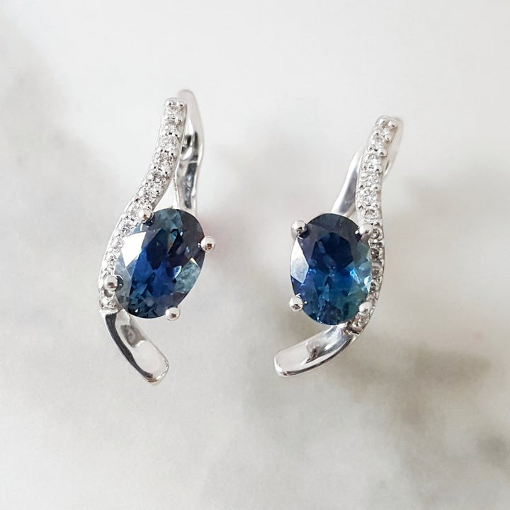 American Gem Collection™ Montana Sapphire Earrings 250318