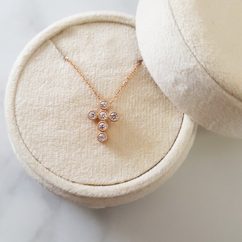 Sami Fine Jewelry Bezel Cross Necklace 121518