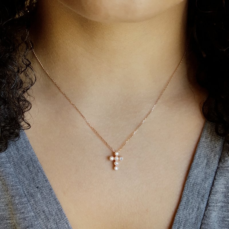 Sami Fine Jewelry Bezel Cross Necklace