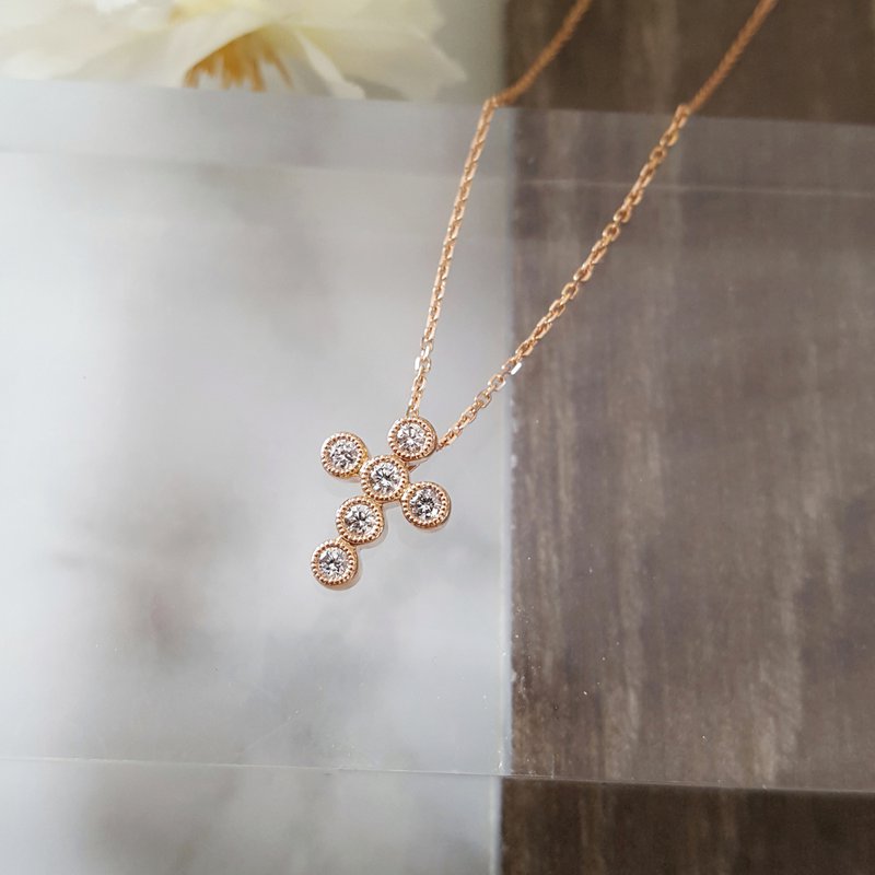 Sami Fine Jewelry Bezel Cross Necklace