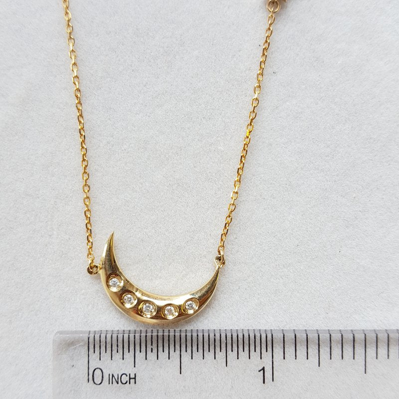 Sami Fine Jewelry Stars and Moon Gold Necklace
