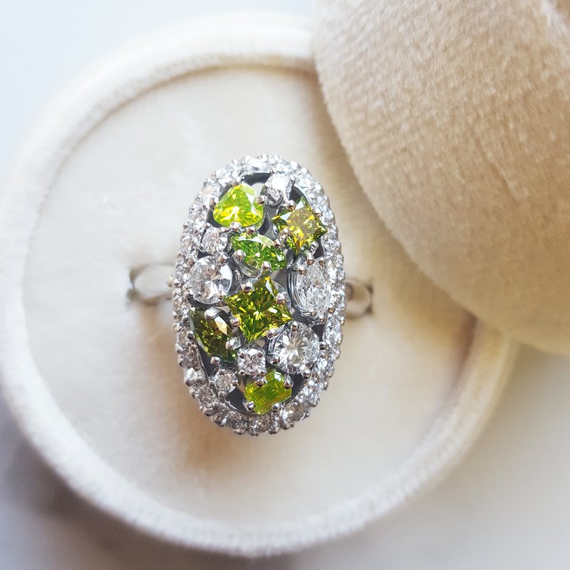  Luxury by Rene Hernandez Diamond Cluster Statement Ring 010599 - Sami Fine Jewelry