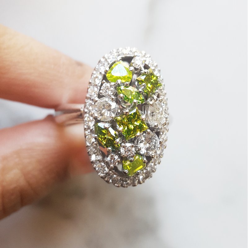 Luxury by Rene Hernandez Diamond Cluster Statement Ring