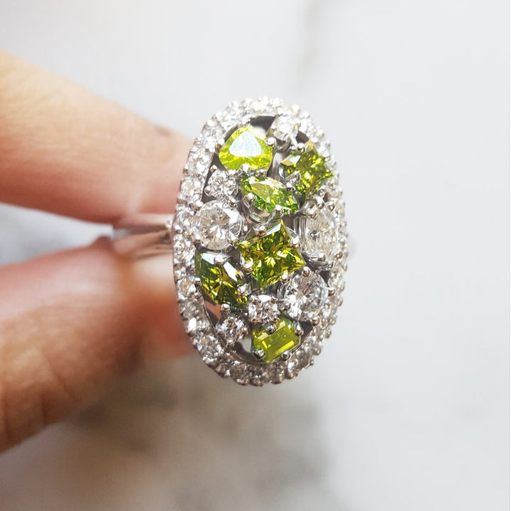 Luxury by Rene Hernandez Diamond Cluster Statement Ring