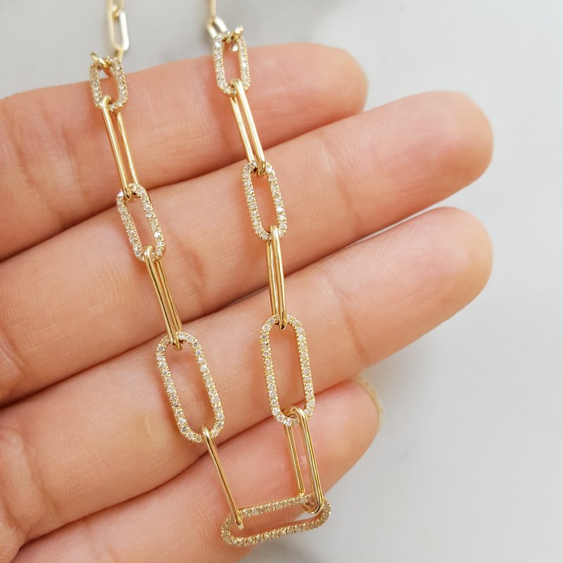 Gems One Gold Paperclip Chain Necklace 070412