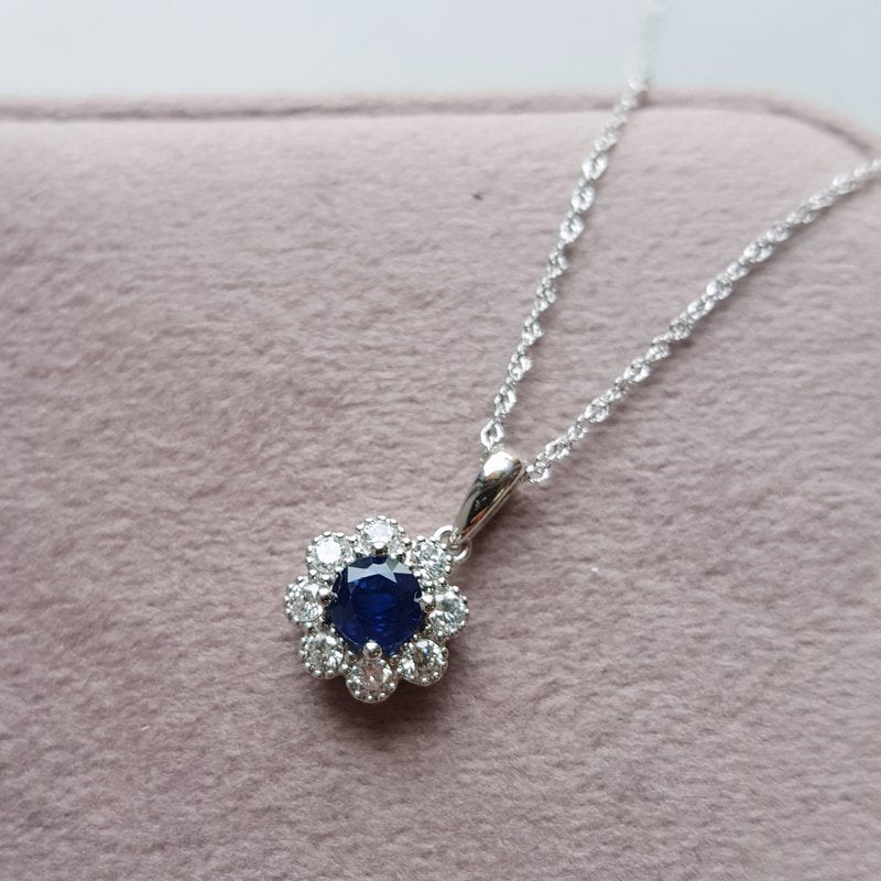 Sami Fine Jewelry Princess Diana Sapphire Pendant 131791