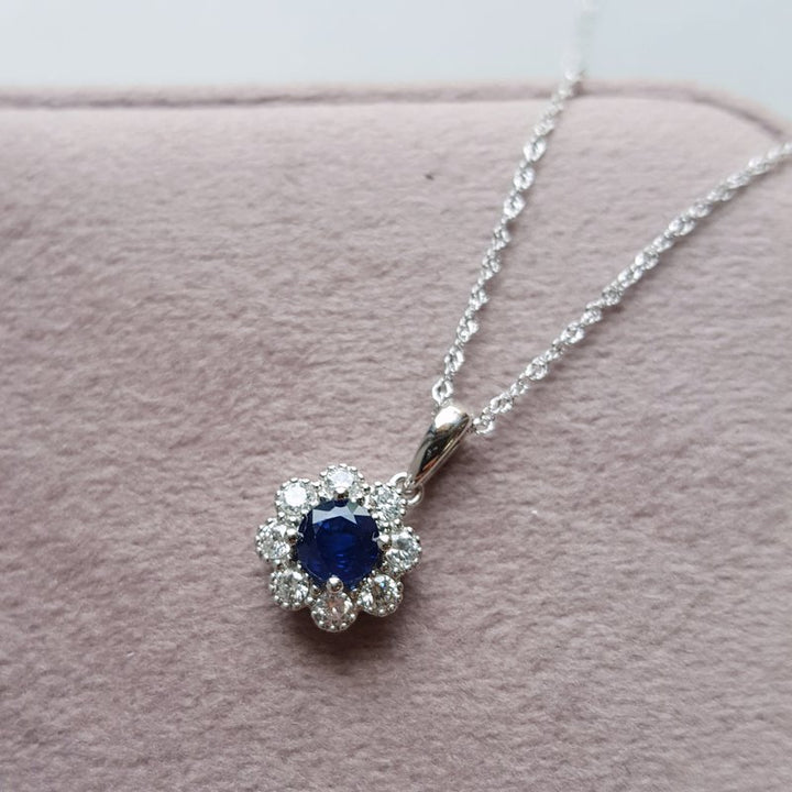 Sami Fine Jewelry Princess Diana Sapphire Pendant 131791