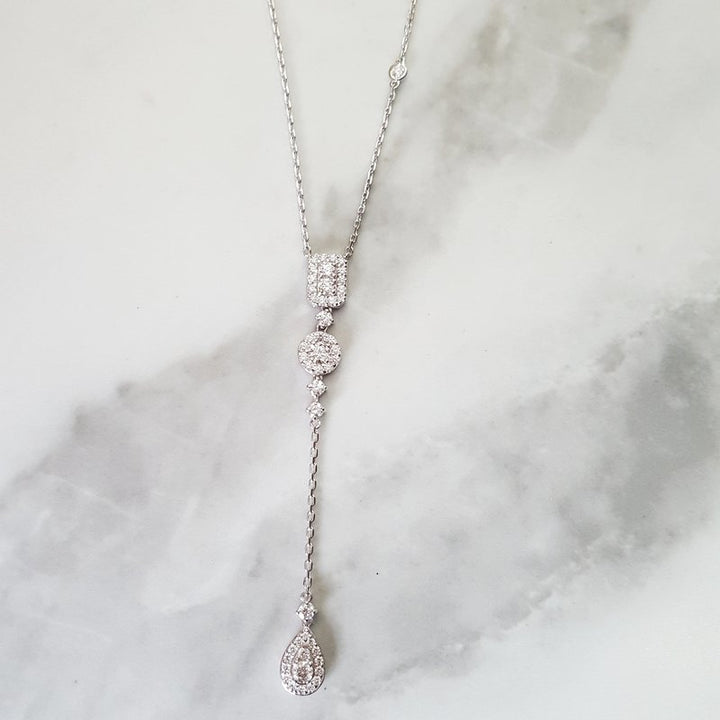 Sami Fine Jewelry Vintage Inspired Drop Necklace 070324